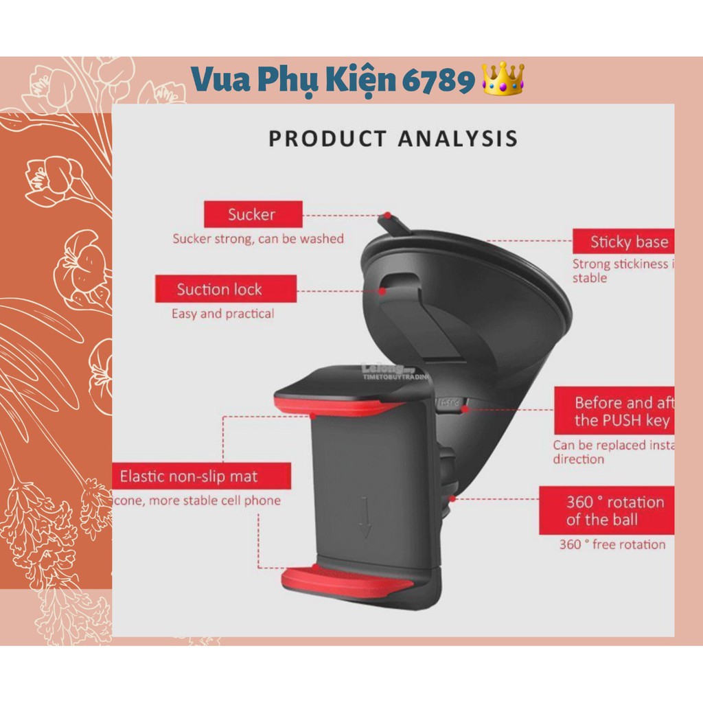 Giá Đỡ Điện Thoại dùng trên ô tô, Giá đỡ BYZ ZJ008 -  Đế Hít Xe Hơi, Mặt Bàn, nhỏ gọn, tiện lợi, bền đẹp, chắc chắn. | BigBuy360 - bigbuy360.vn