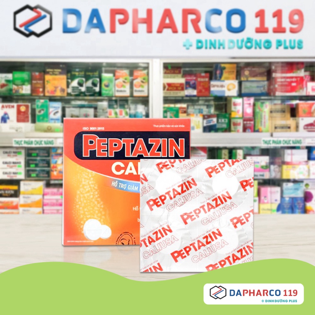 Viên Sủi Tiêu Thực Peptazin hộp 20 viên DINHDUONGPLUS DD202 1