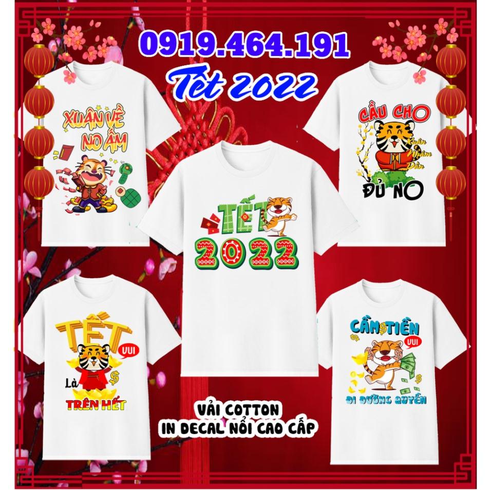 Áo thun tết nhâm dần 2022 cao cấp, áo tết, áo nhâm dần, vải cotton min mát, in Pet cao cấp (Có size trẻ em)