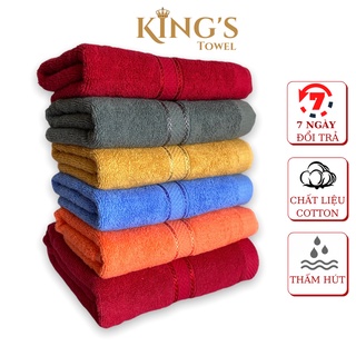 Khăn tắm lớn 100% cotton cao cấp dày dặn mềm mại thấm hút không ra màu KINGS TOWEL
