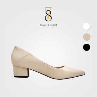 Giày Cao gót may giữa mũi Seven & Eight 4cm - P0003