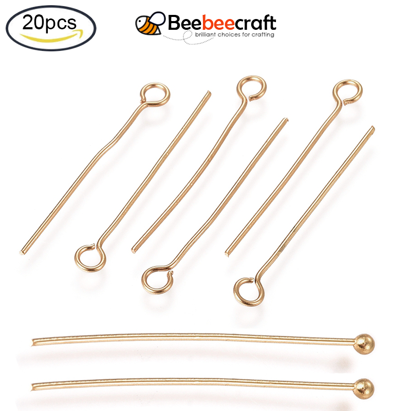 Set 20 Ghim Mắt Làm Trang Sức Bằng Thép Không Gỉ 304 Chất Lượng Cao