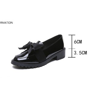 Giày loafer nơ,da bóng