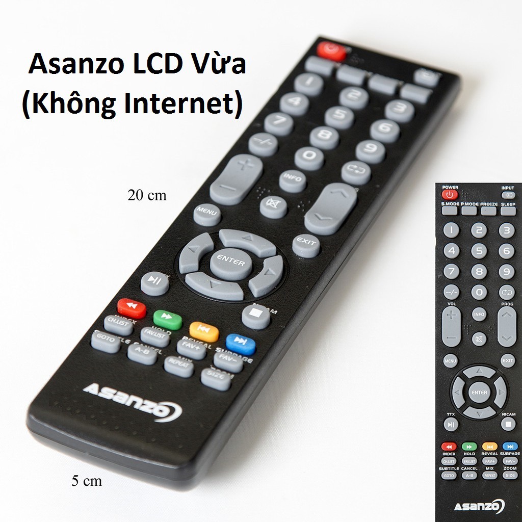 Asanzo LCD Vừa - Remote điều khiển Tivi Asanzo không Internet (Giống mẫu mới dùng được)