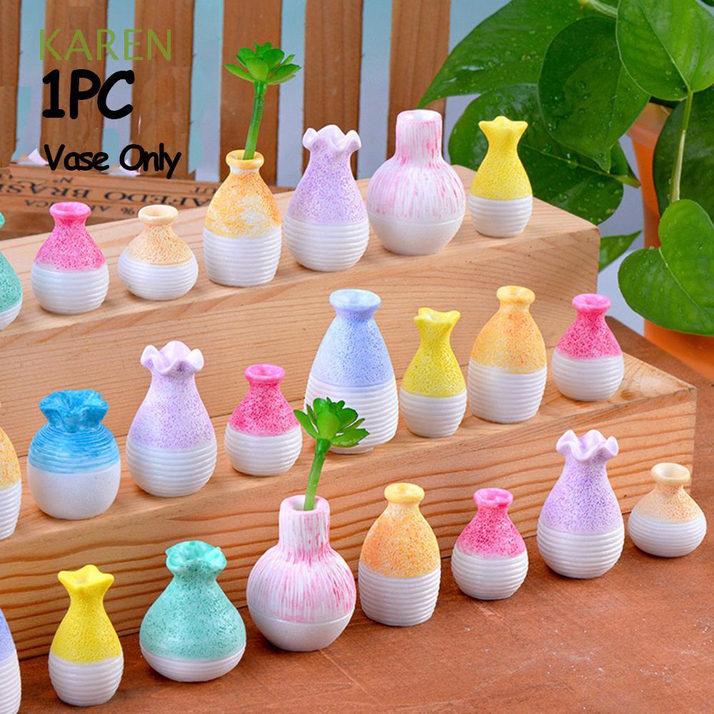 Bình hoa nhựa nhỏ trang trí tiểu cảnh dễ thương