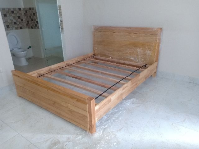 Giường gỗ thông nhập khẩu 1m6x2m