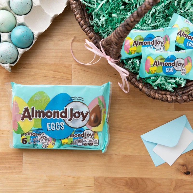 [Date 11/2021] SOCOLA ALMOND JOY EGGS - Socola Dừa Hạnh Nhân Almond Joy Phiên Bản Lễ Phục Sinh (Túi 6 Cái)