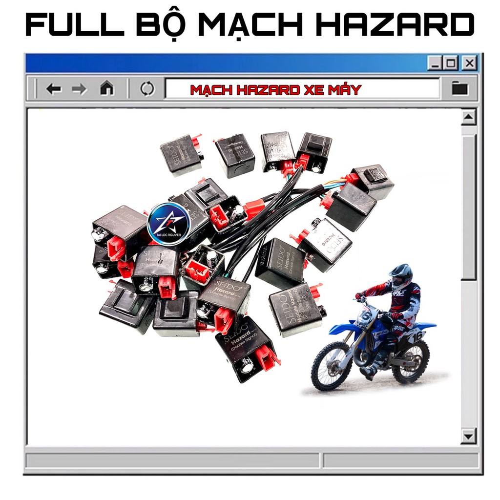 FULL BỘ MẠCH HAZZARD SEIDO CHO XE MÁY CÁC LOẠI