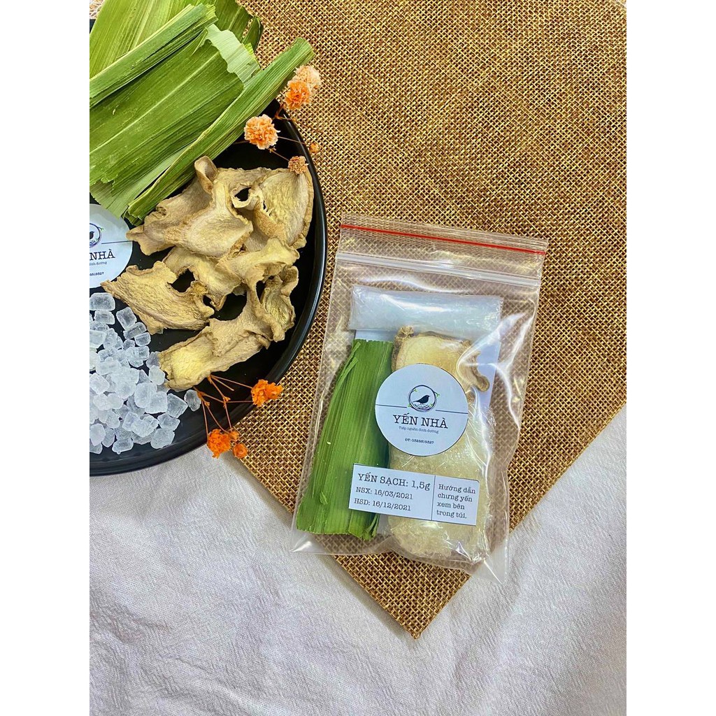 Yến sào gừng lá dứa yến sợi nhỏ (vị cay gừng giúp hấp thụ yến tốt hơn) | BigBuy360 - bigbuy360.vn
