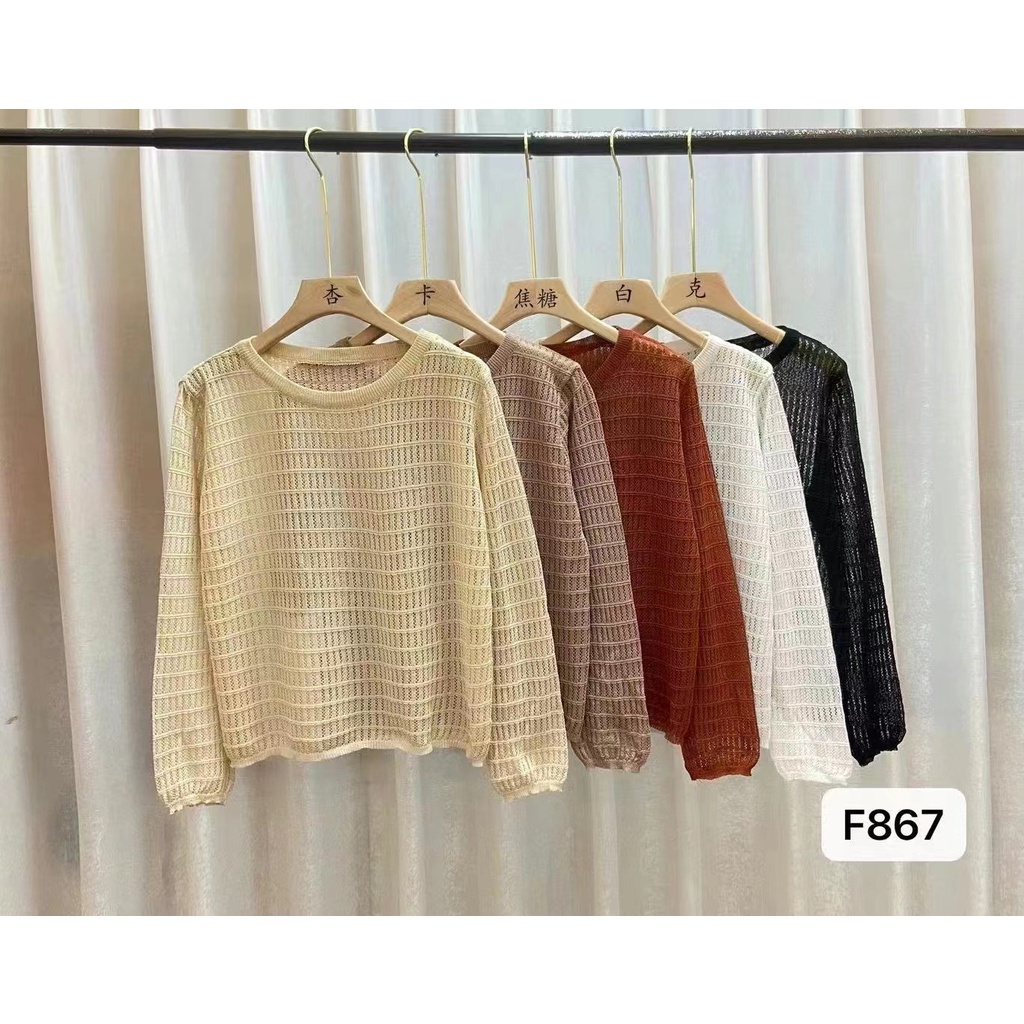 Áo Len Đan Tay Dài Cổ Tròn Thời Trang Mùa Hè Mới Dành Cho Nữ