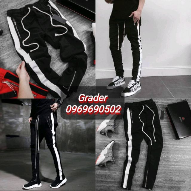 [Freeship 1 sản phẩm] Quần Jogger Phối Zip (có ảnh thật)