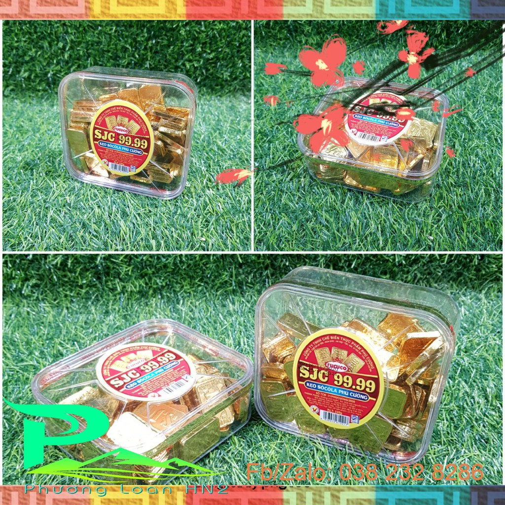 Kẹo socola miếng vàng SJC Phú Cường - hộp 220g