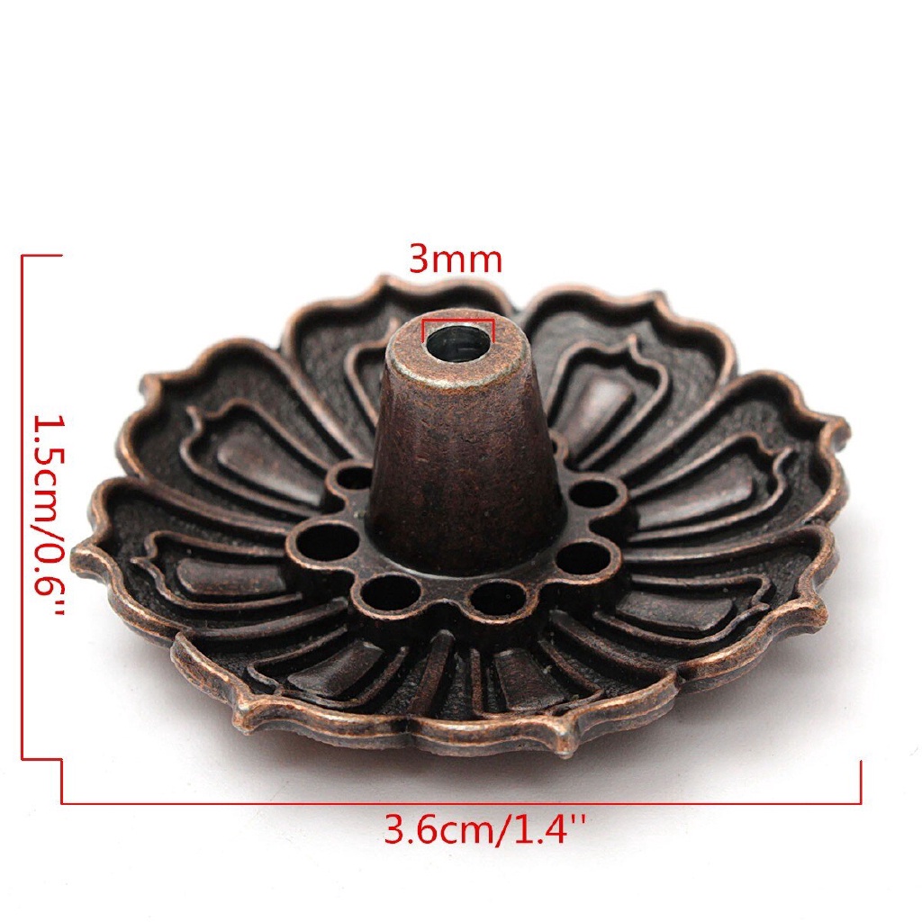 Đế Đốt Trầm Hương Tráng Men Hình Hoa Sen Mini 9 Lỗ Đa Năng