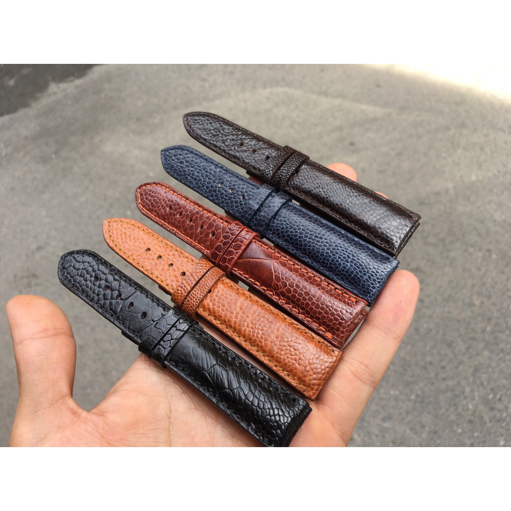 Dây đồng hồ da đà điểu cao cấp đủ size