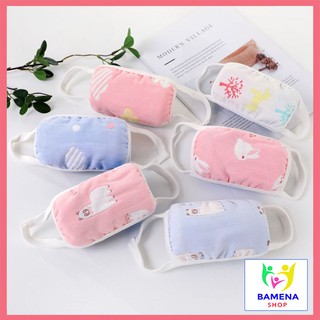 Khẩu trang trẻ em sợi tre 6 lớp chống bụi bẩn họa tiết đáng yêu dành cho bé