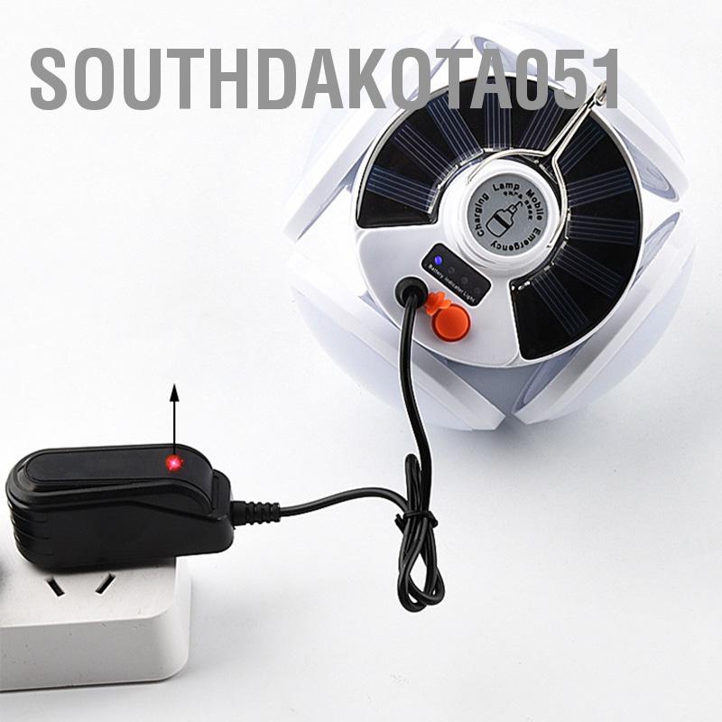 [Hàng HOT] Bóng đèn LED Gấp năng lượng mặt trời hình cầu Siêu Sáng Chống Nước cho Chợ đêm cắm trại ngoài【Southdakota051】