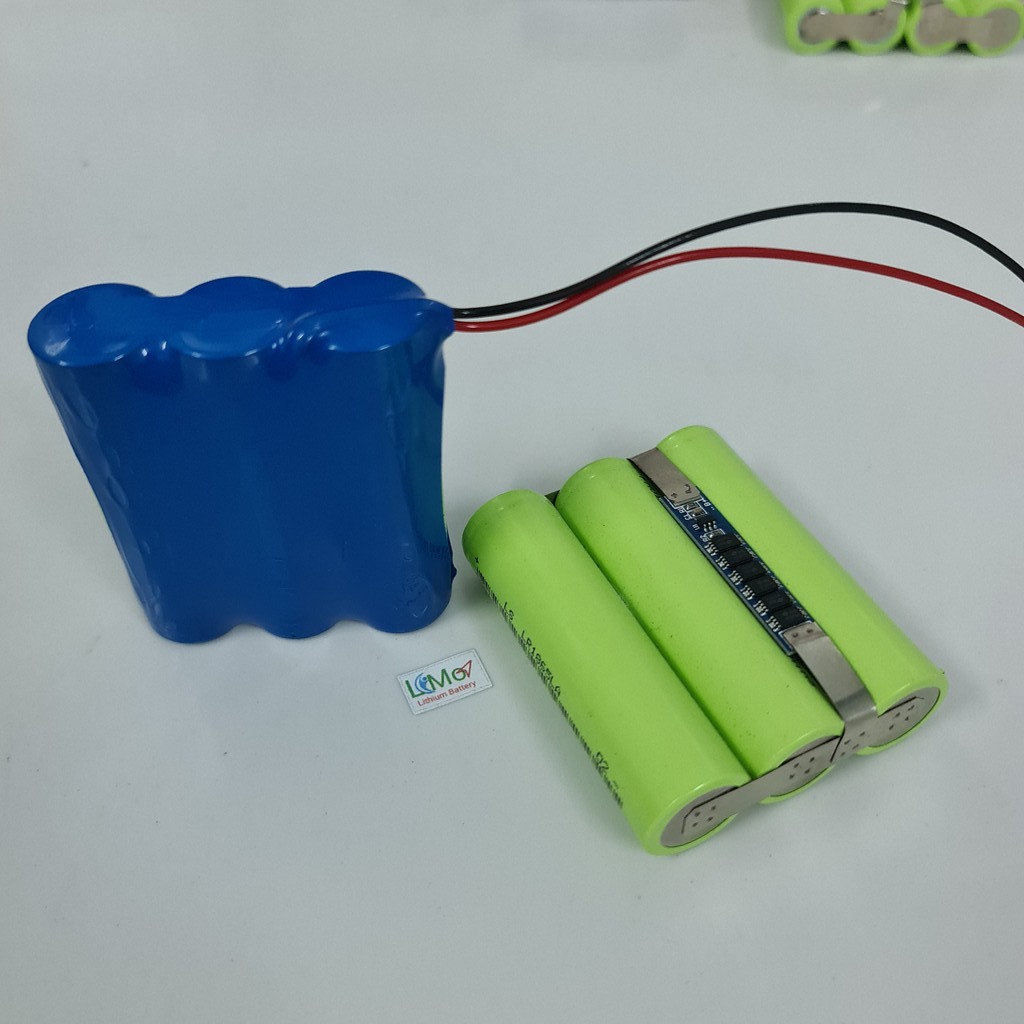 Pin 1S 3.7V 7500mAH. Pin mới, dòng xả cao. 3 Cell 18650, Có mạch bảo vệ 1S siêu bền - LIMO