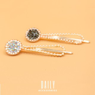 Kẹp tóc mái đính ngọc Daily Accessories