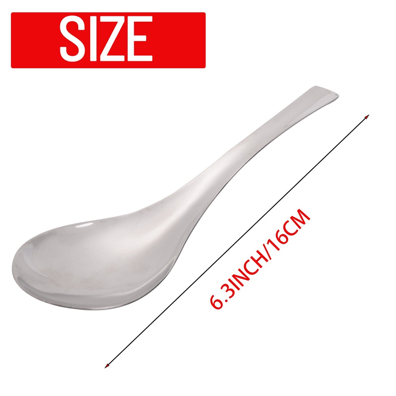 Bộ 8 Muỗng Súp Bằng Thép Không Gỉ Dày Chịu Được Sức Nặng