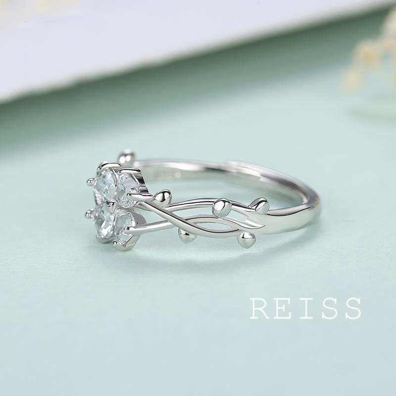 Nhẫn kim loại họa tiết cỏ bốn lá xinh xắn cho nữ