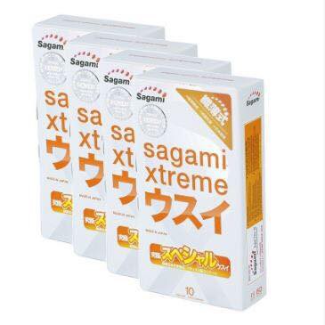 COMBO 4 HỘP Bao cao su siêu mỏng co dãn Sagami Xtreme Super Thin 40 Cái