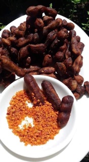 Me lào chấm muối tôm siêu ngon