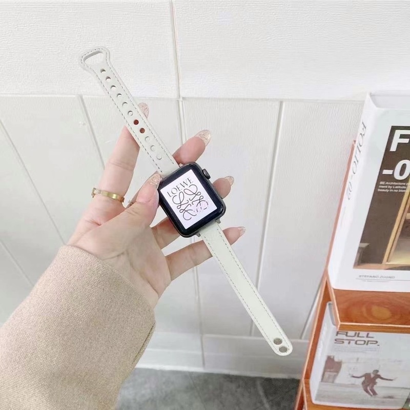 Dây đeo da thích hợp cho đồng hồ thông minh Apple Watch Series 6 Se 2 5 4 3 2 1/iWatch 40mm 44mm 42mm 38mm