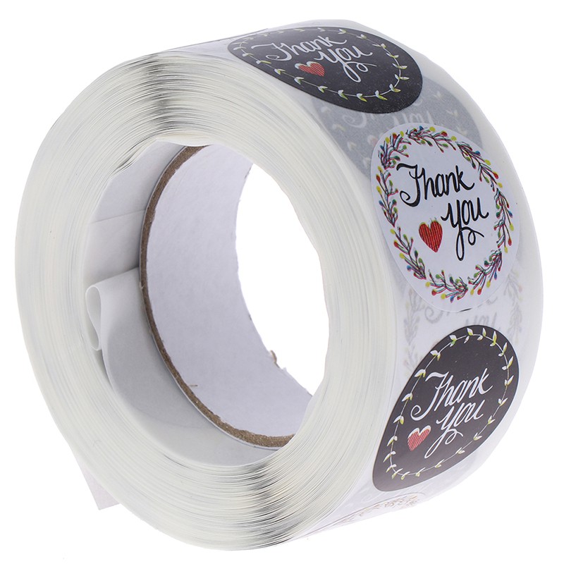 Hl Set 500 Miếng Dán Chữ Thank You Trang Trí Quà Lưu Niệm
