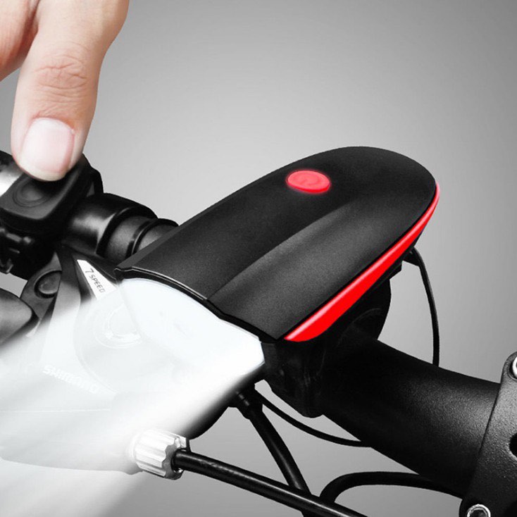 Đèn Pha Còi Loại Đẹp Sạc USB 7588-B CHỐNG NƯỚC TUYỆT ĐỐI  SPEAKER BICYCLE LIGHT