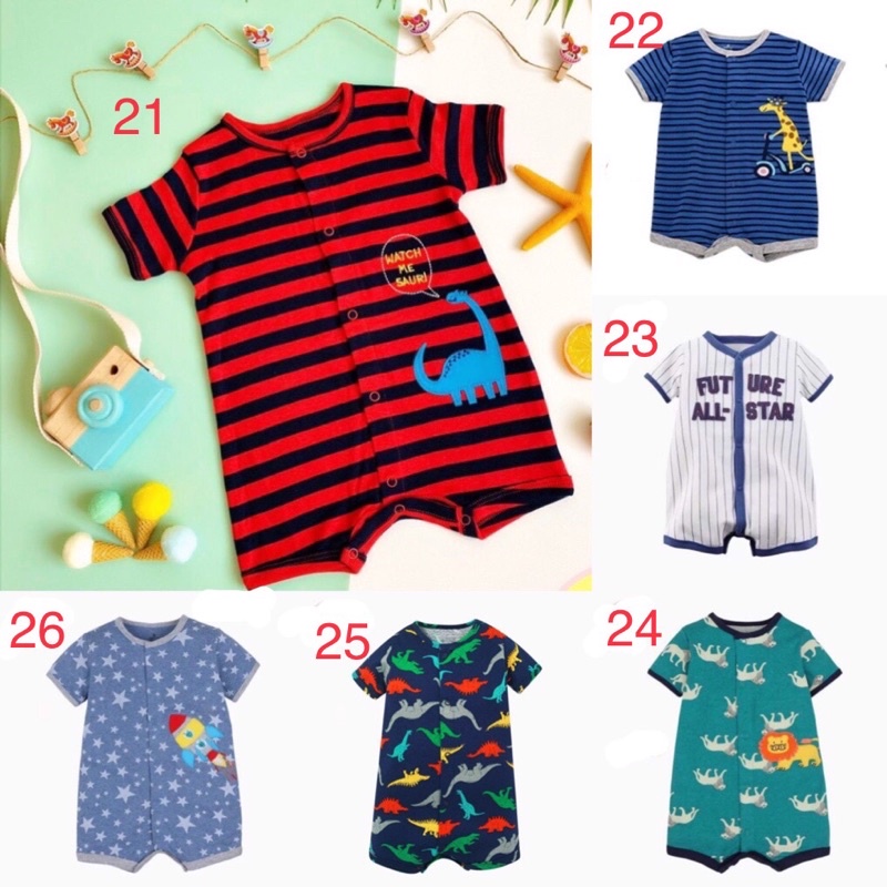 Bộ liền thân body đùi romper đùi Carter’s xuất dư xịn cho bé trai (Link 3)