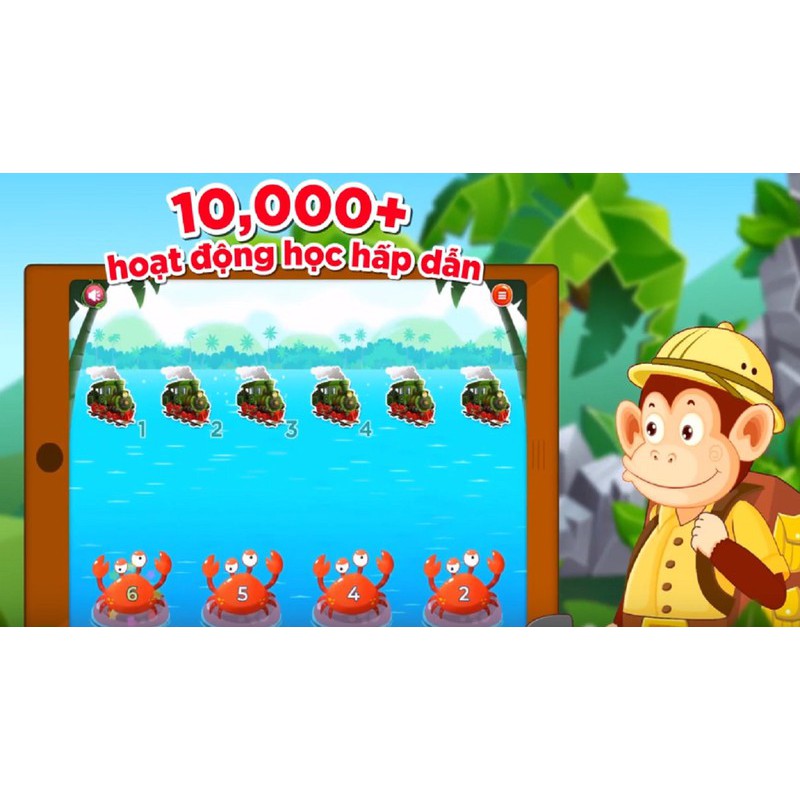 Toàn quốc [E-voucher] Mã học toán cho bé tại phần mềm Monkey Math - Kích hoạt ngay