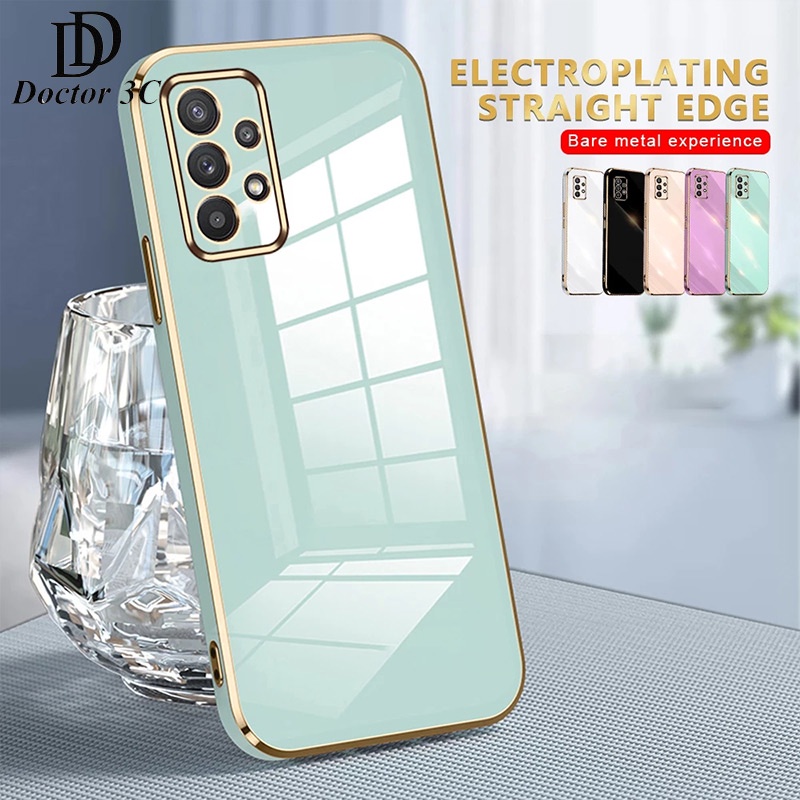 Ốp Điện Thoại Viền Vuông TPU Mềm Mạ Điện Kèm Phim Bảo Vệ Lens Cho Samsung ss Galaxy A04s A53 A13 A23 A33 A03s A73 4G 5G 2022