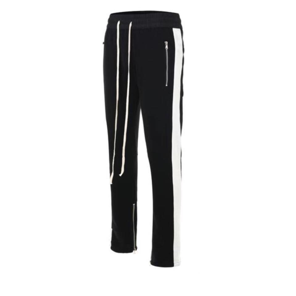 Quần Track Pants 1 sọc khóa Zip có dây Drawstrings dài  Unisex Ulzzang 5theway