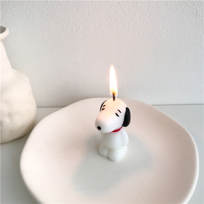 Nến Mini Hình Chú Chó Snoopy Dễ Thương Phong Cách Hàn Quốc