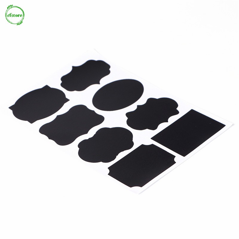 Bộ 8 cái nhãn tên dán lọ viết phấn 5x3.5cm thiết kế cao cấp tiện lợi