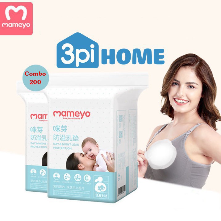 Combo 200 Miếng Lót Thấm Sữa Mameyo
