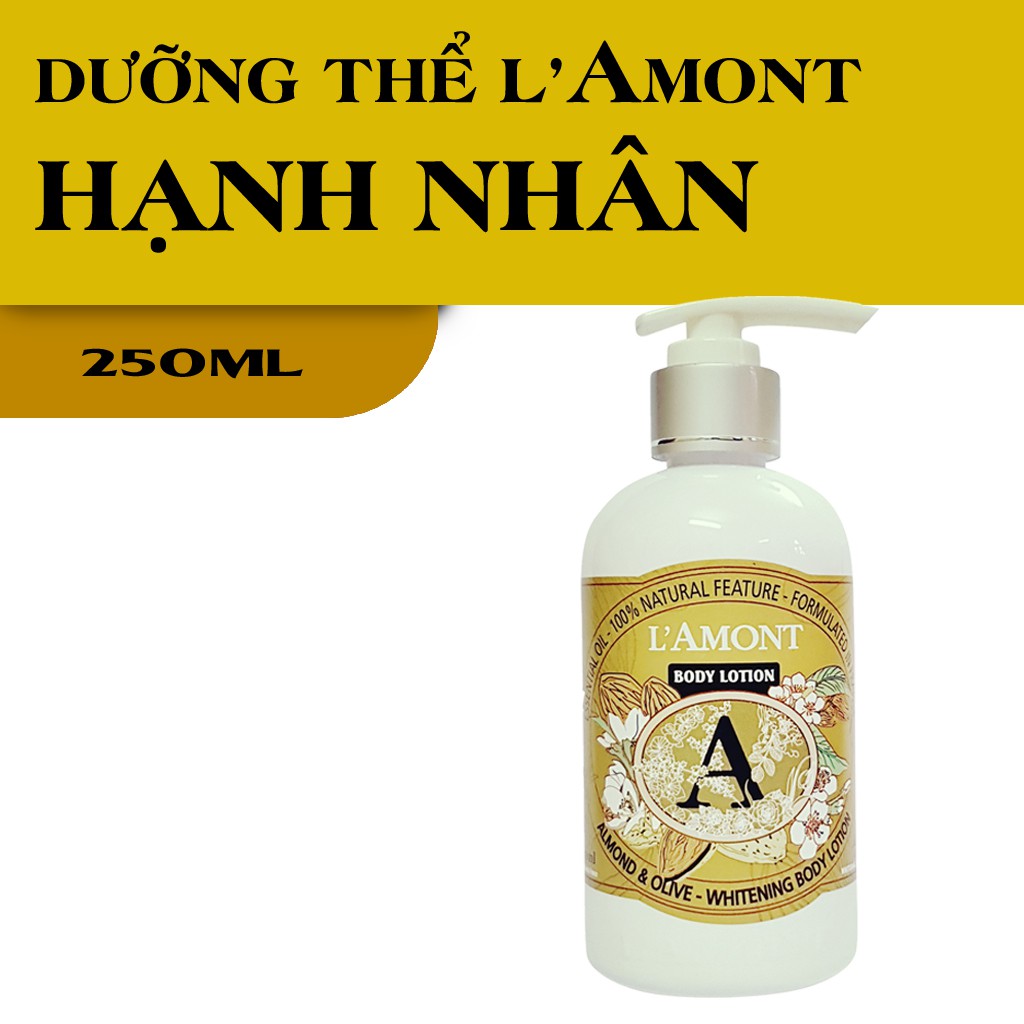 Sữa Dưỡng Thể Trắng Da LAMONT En Provence Almond & Olive Hương Hạnh Nhân 250ml