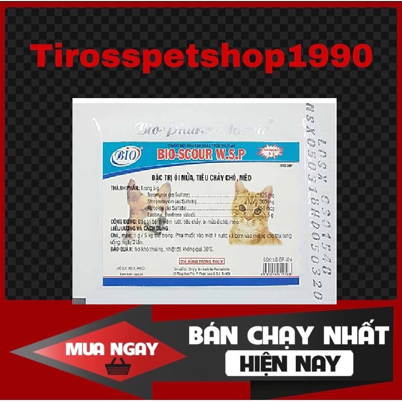 BIO SCOUR W.S.P - Kiểm Soát Ói Mửa, Tiêu Chảy Chó Mèo ❤️