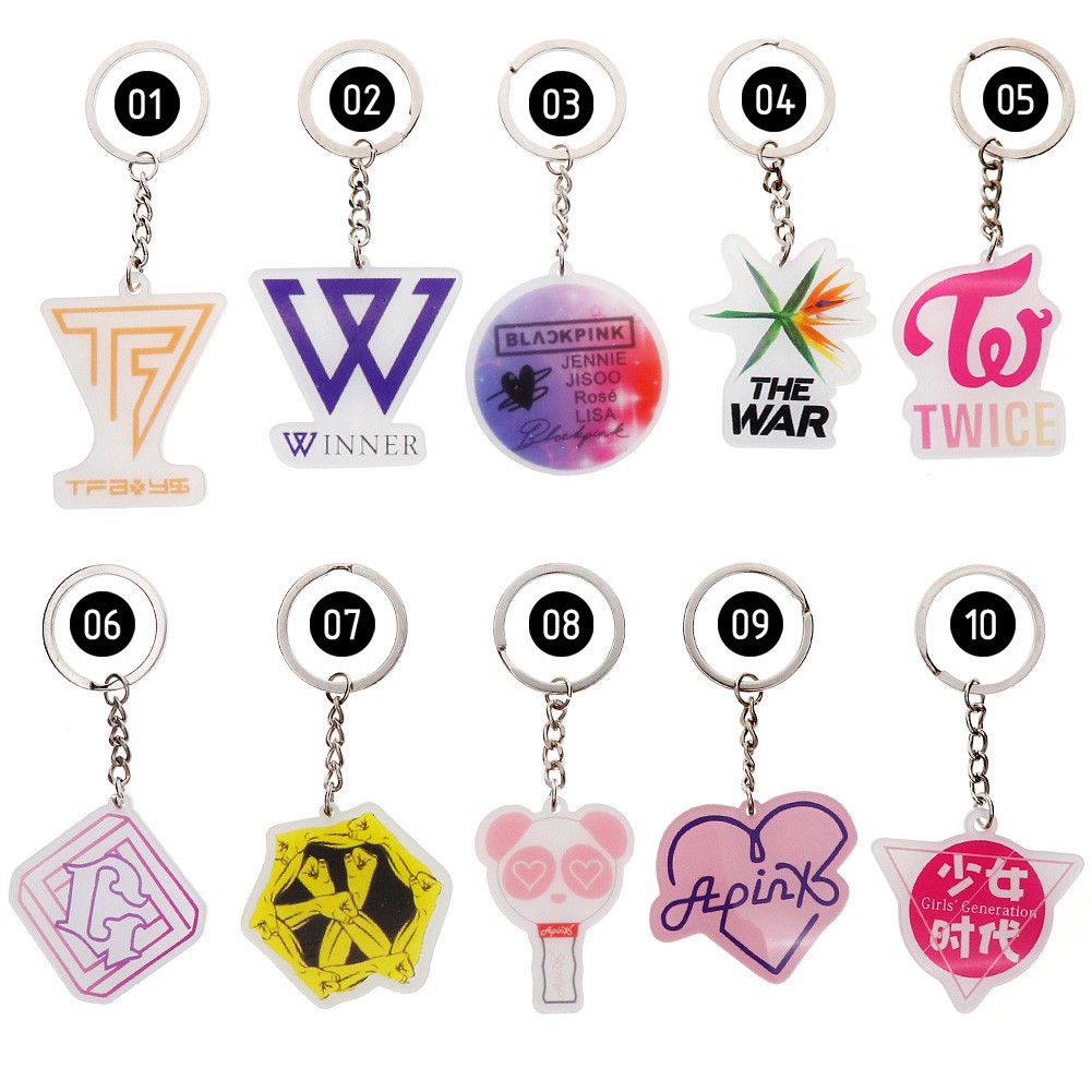 Móc khoá in tên các nhóm nhạc KPOP