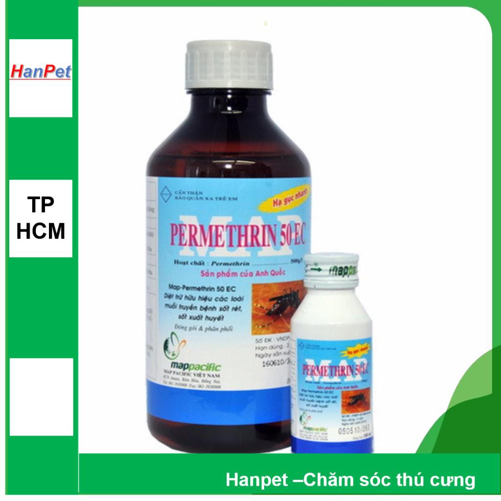 HCM-Thuốc diệt muỗi, gián, côn trùng Map Permethrin 50EC - 100ml (Hockley - Anh Quốc) ngăn ngừa Zika, sốt xuất