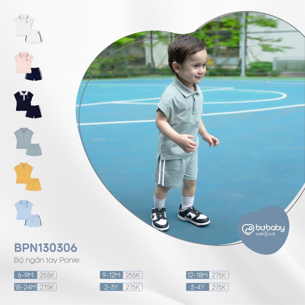 Bộ Bu Baby Polo Ngắn Tay Ponie Bé Trai, Bé Gái Đủ Màu Bu Baby Bình Dương