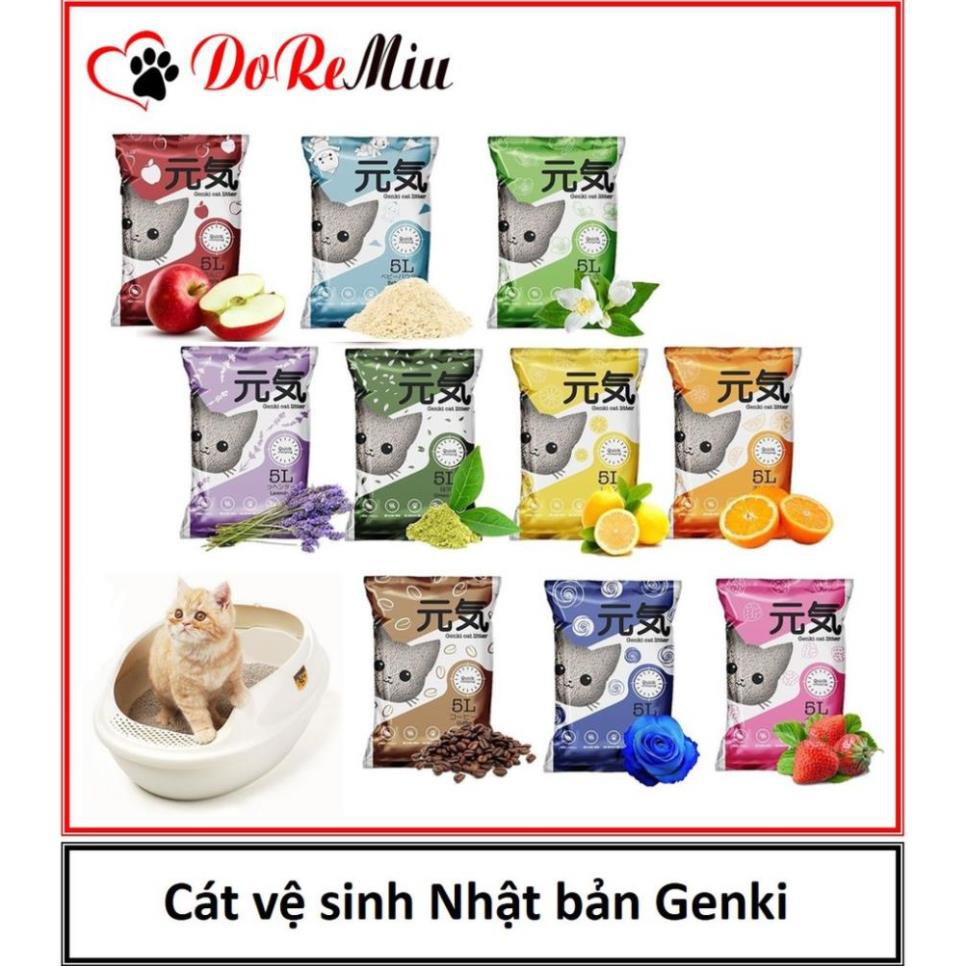 (Bán theo cân) Cát mèo 3 loại Betago - Genki &amp; Pettosand  cát vệ sinh mèo đất sét ít bụi