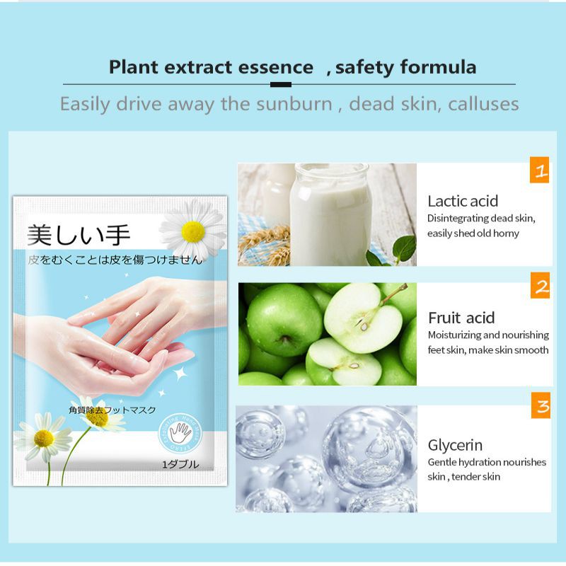 Đôi mặt nạ dưỡng trắng tạo ẩm giúp tẩy tế bào chết cho bàn tay | BigBuy360 - bigbuy360.vn