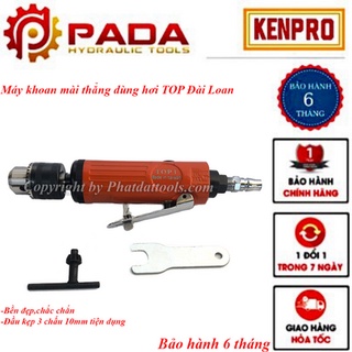 Máy khoan mài thằng dùng khí nén TOP -Hàng Đài Loan chất lượng cao-Đầu kẹp 3 chấu 10mm tiện dụng