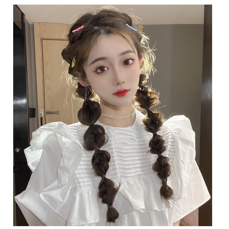 Tóc Đuôi Ngựa Giả Thắt Bím Dễ Thương Dành Cho Nữ