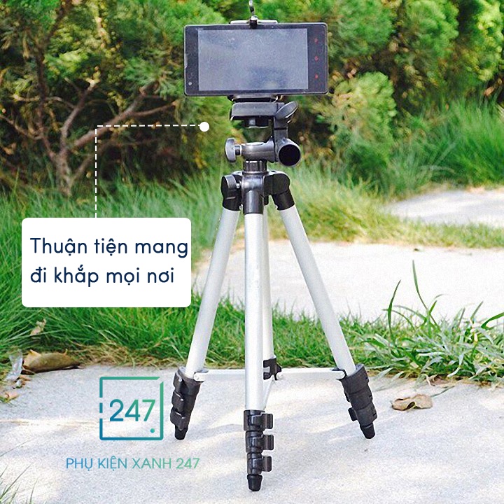 Gậy chụp ảnh 3 chân tripod cao cấp, giá đỡ quay phim, chụp ảnh, livestream chuyên dụng