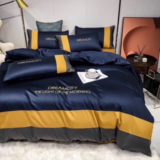 Set Chăn ga lụa thêu Dream city 4 món độc đáo