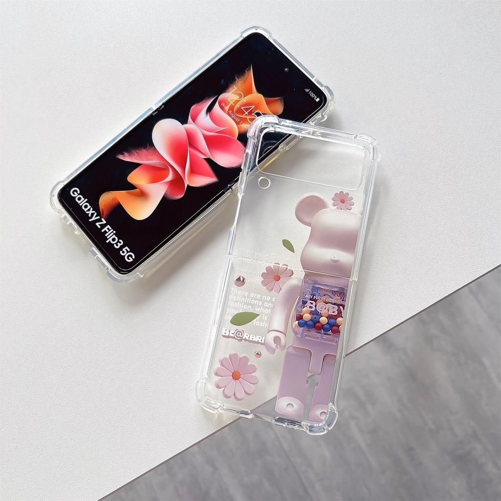 Ốp Điện Thoại tpu Mềm Trong Suốt Chống Sốc In Hình Hoạt Hình Dễ Thương Cho Samsung Galaxy Z Flip 3 5G