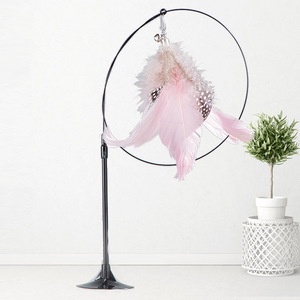 Đồ chơi cần câu dây thép cho mèo kèm hít cố định