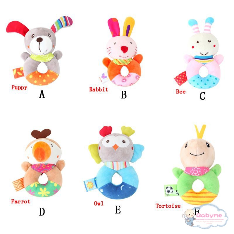 Đồ Chơi Hình Thú Nhồi Bông Có Chuông Lắc Cho Bé Sơ Sinh